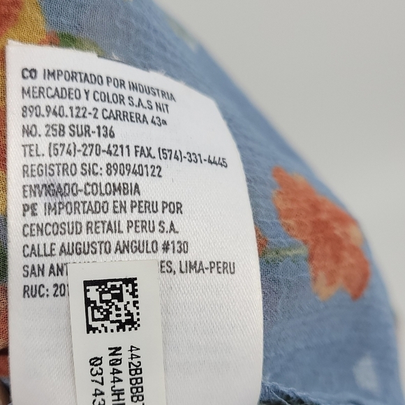 Bathing Suit Cover Up American Eagle Floral Print Chiffon Swim Kimono Blue - Picture 6 of 15